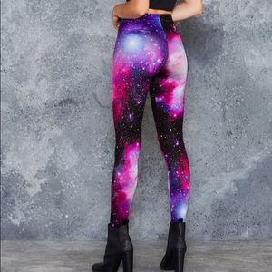 Blackmilk Pants - Black Milk Purple Galaxy Leggings Blackmilk Pants - Black Milk Purple Galaxy Leggings